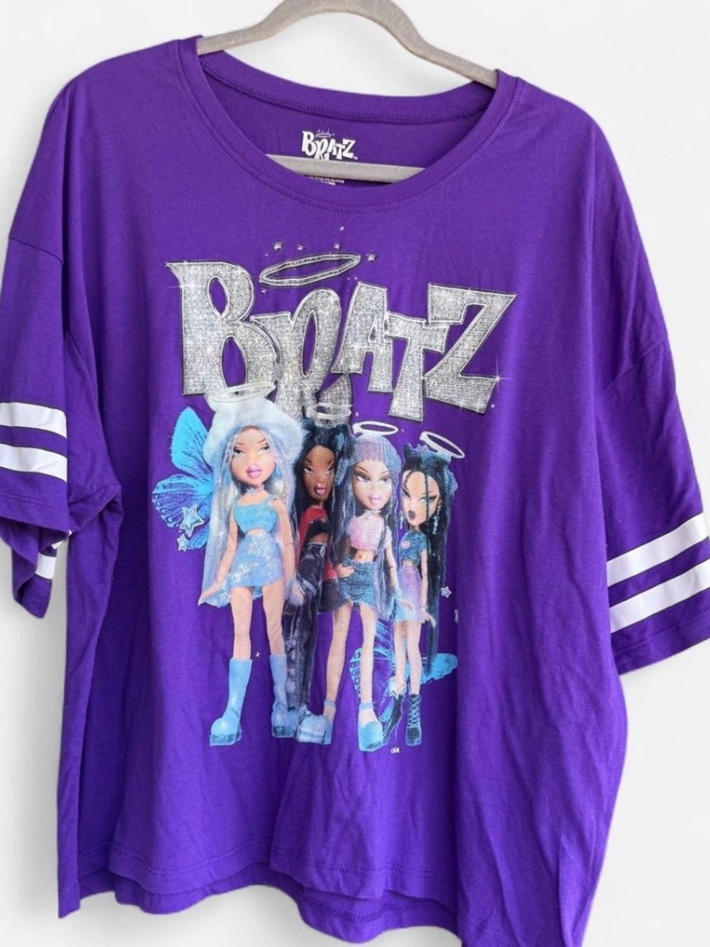 Oversized Bratz Y2K Purple Ringer Tee Women’s 2X Graphic Tshirt